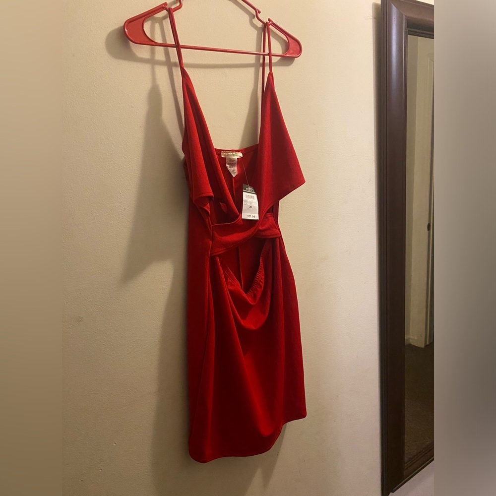Cross/crop front mini dress
